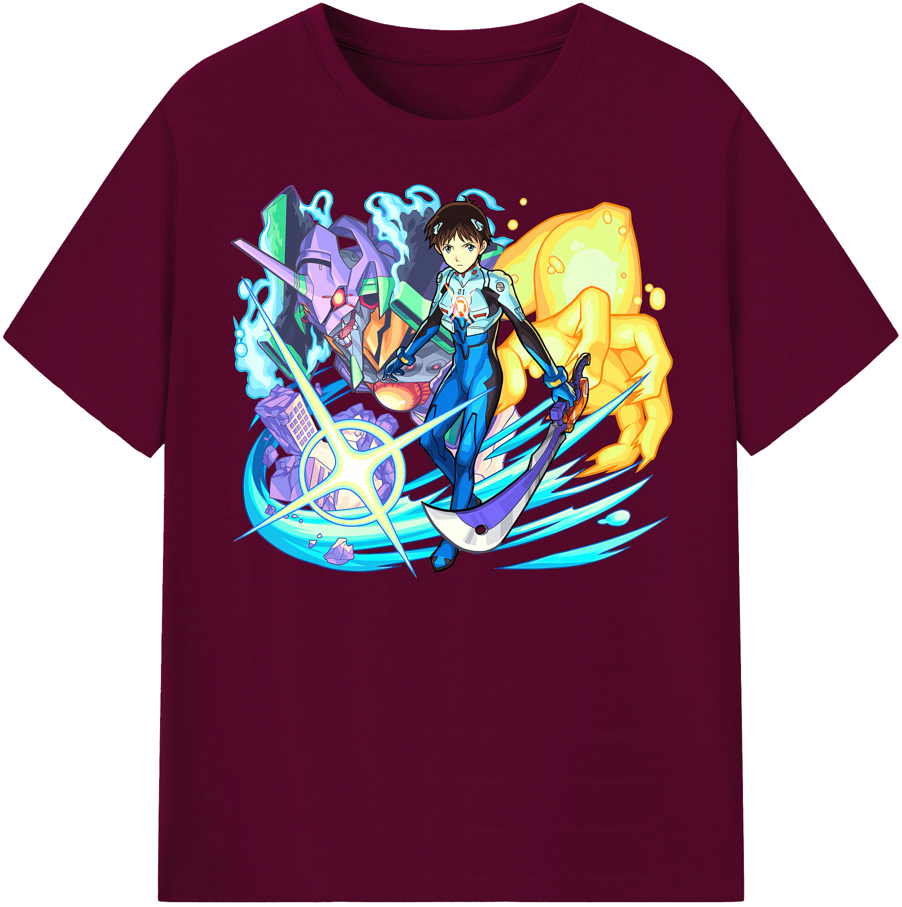 （画像用） EVA 新世紀エヴァンゲリオン レディースカジュアルプリントTシャツ（綿100％）